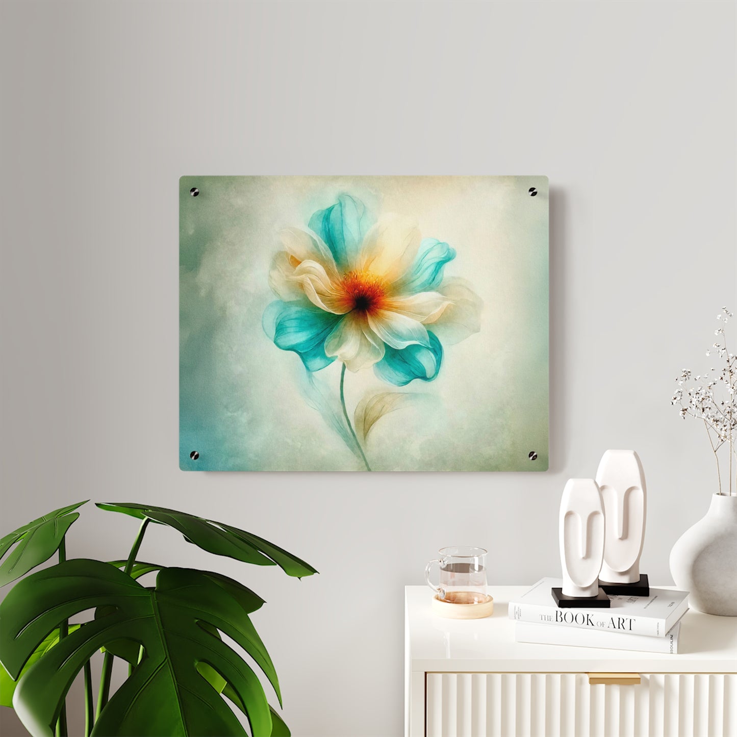 AP03 Acrylic Wall Art Panel - Peony Mist