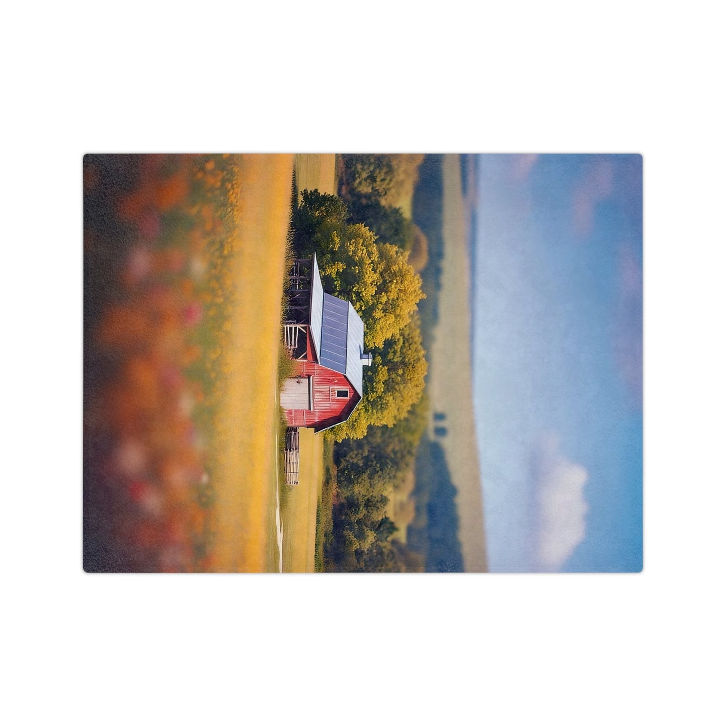 VB04 Velveteen Blanket - Red Barn
