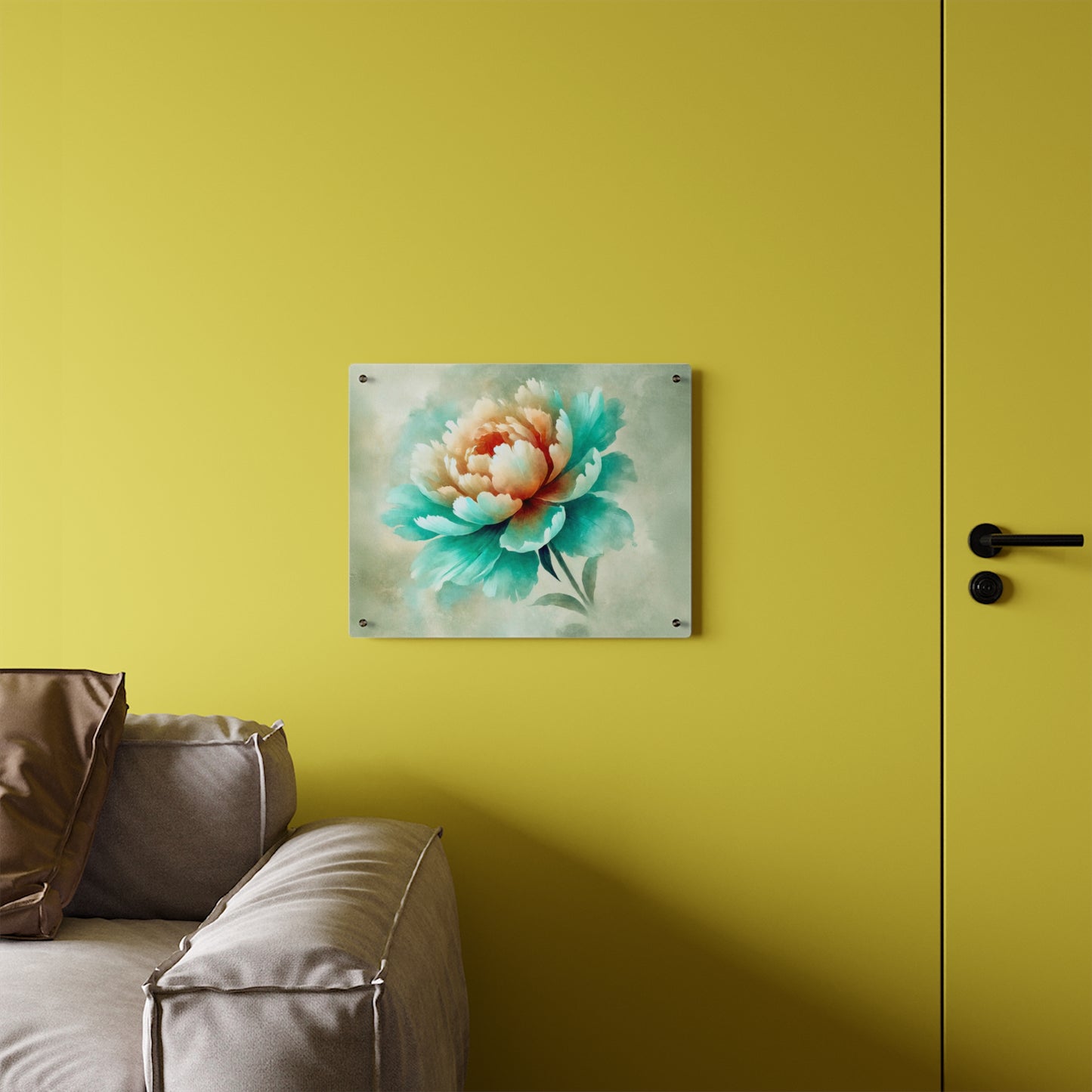 AP02 Acrylic Wall Art Panel - Peony Mist