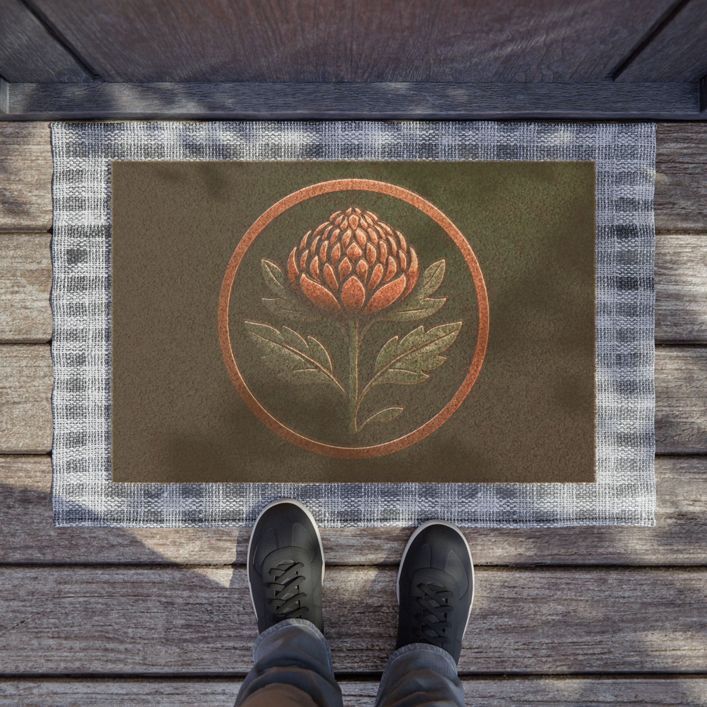 DM10 - Doormat - Waratah Crest