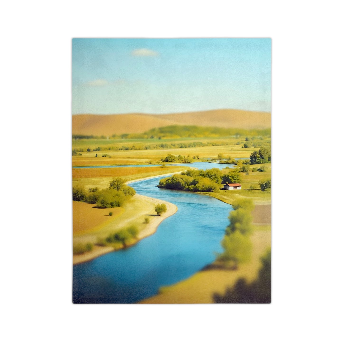 VB03 Velveteen Blanket - Blue River