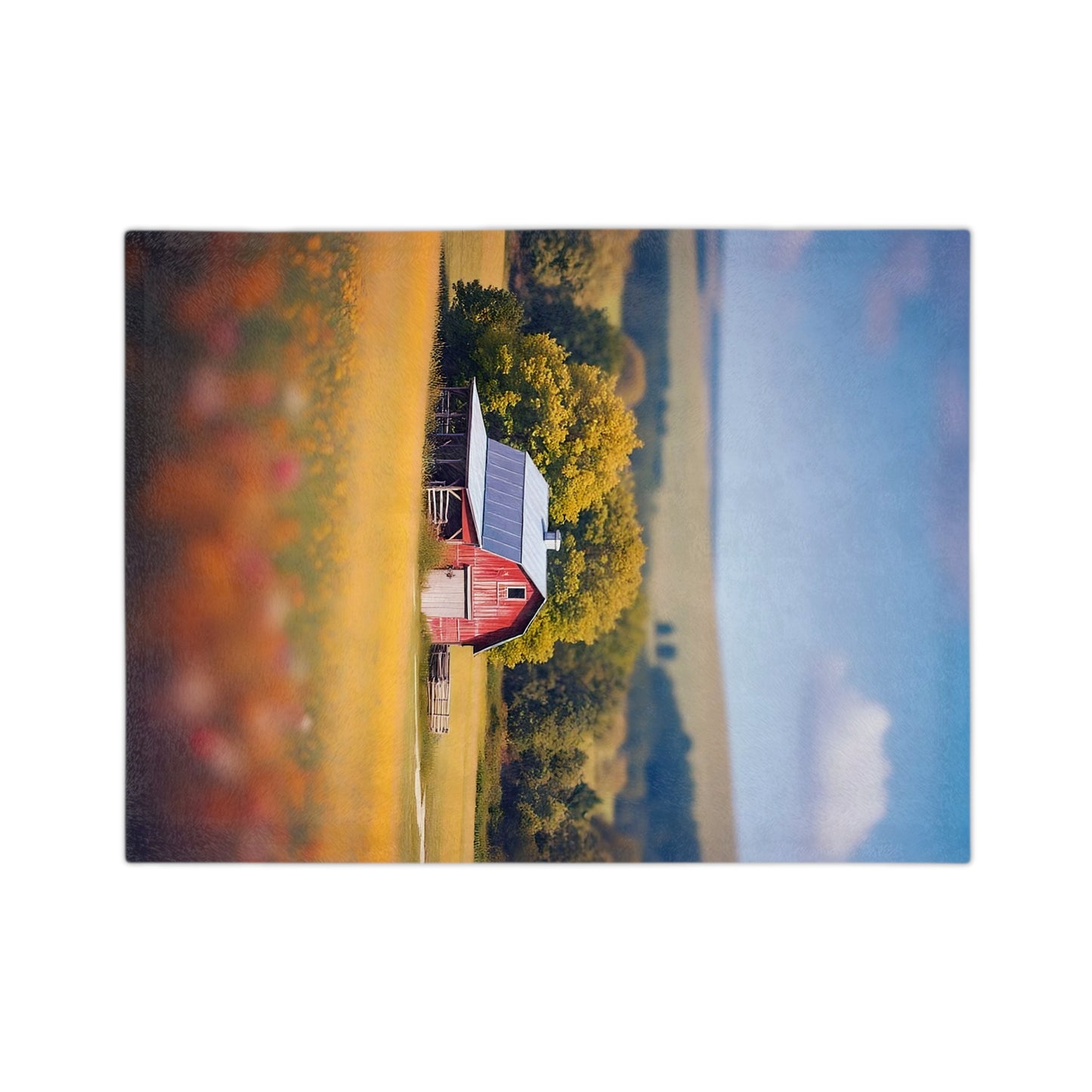 VB04 Velveteen Blanket - Red Barn