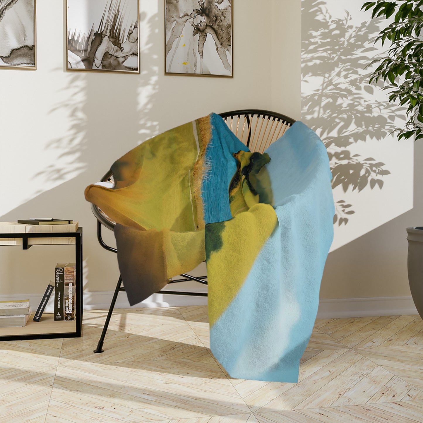 VB06 Velveteen Blanket - Lakeside Cabin