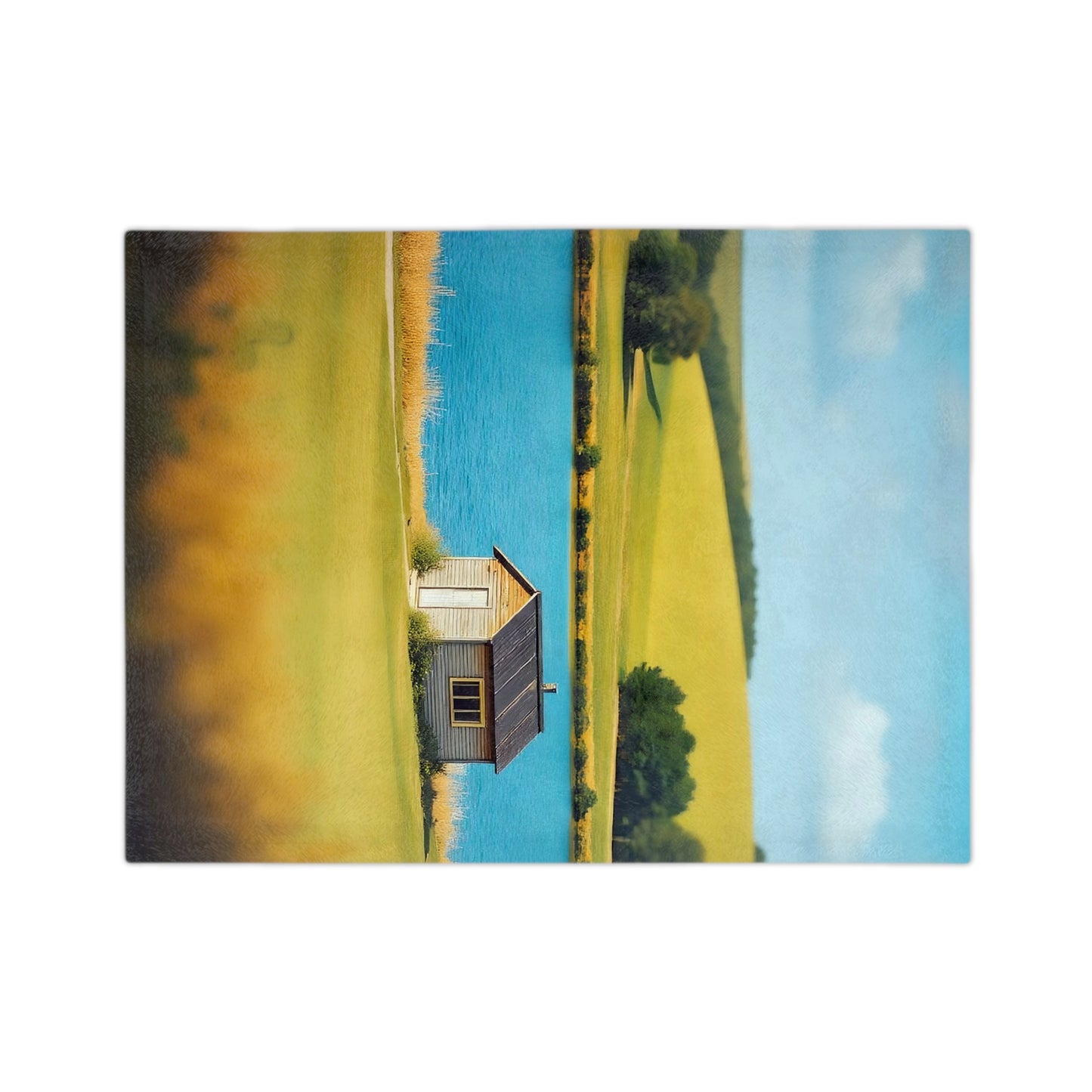VB06 Velveteen Blanket - Lakeside Cabin