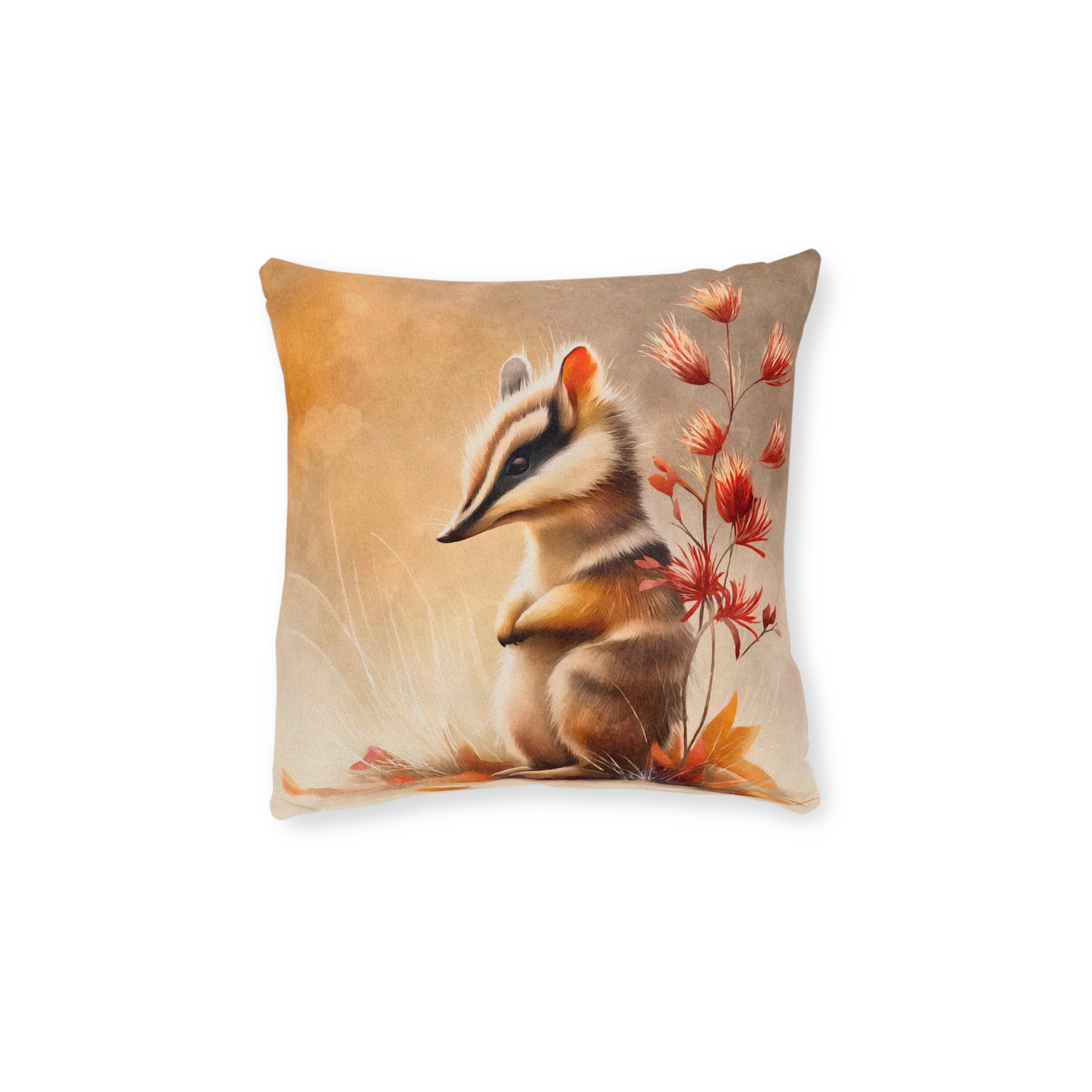 SP12 Square Pillow - Amber Stripes