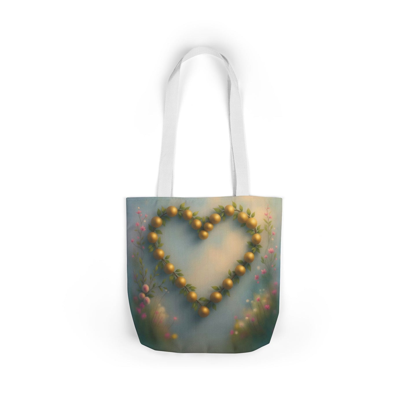 TB20 - Canvas Tote Bag - Golden Heart