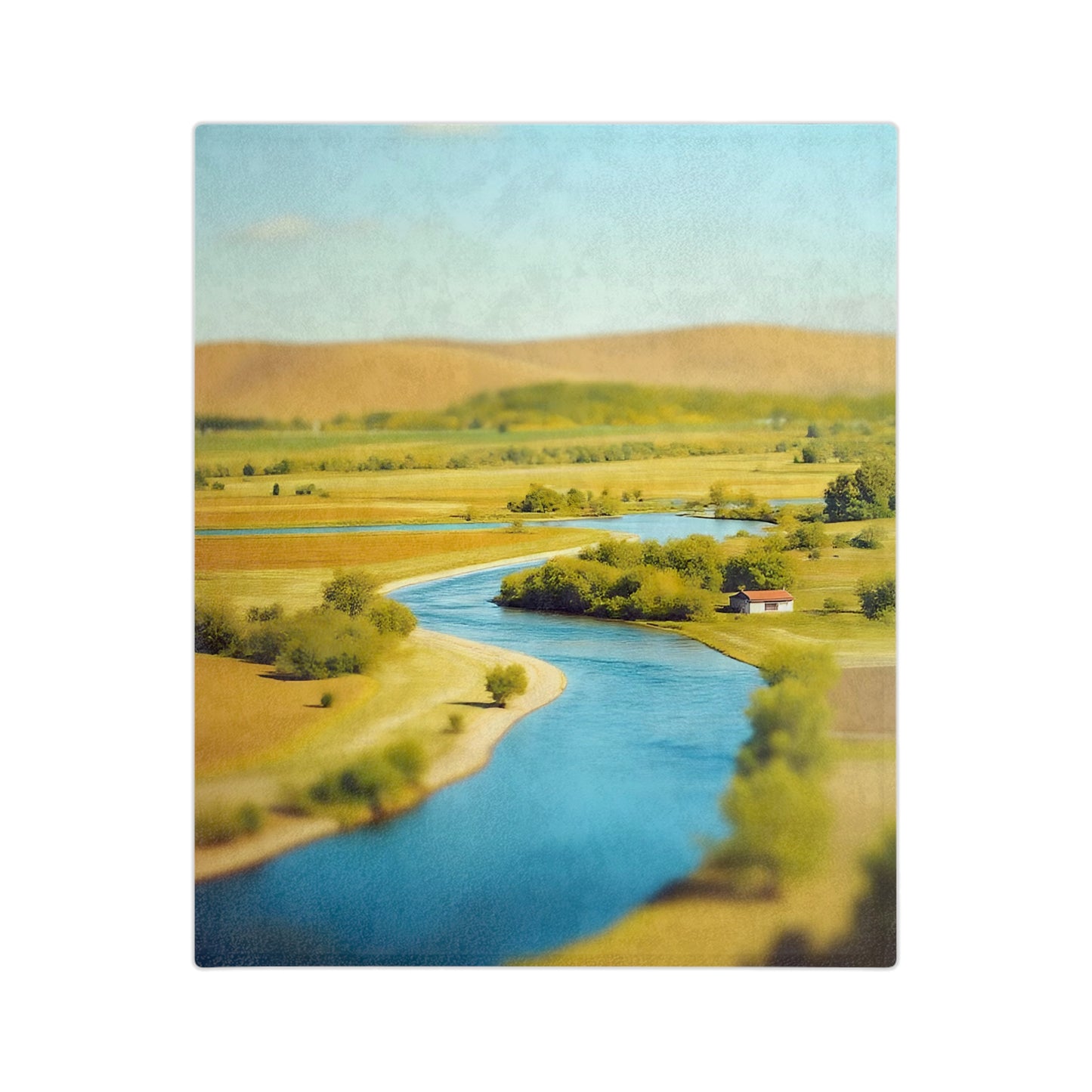 VB03 Velveteen Blanket - Blue River