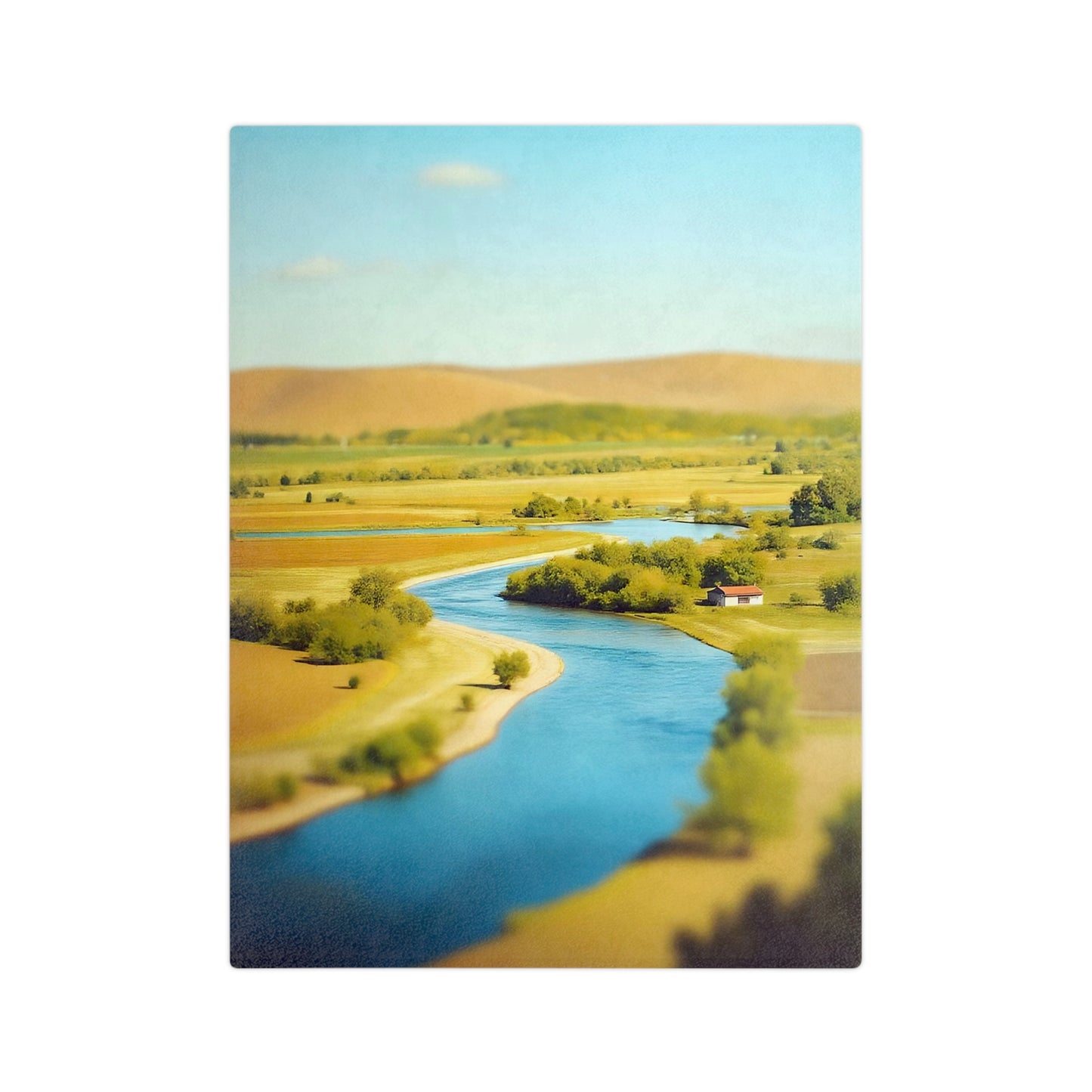 VB03 Velveteen Blanket - Blue River