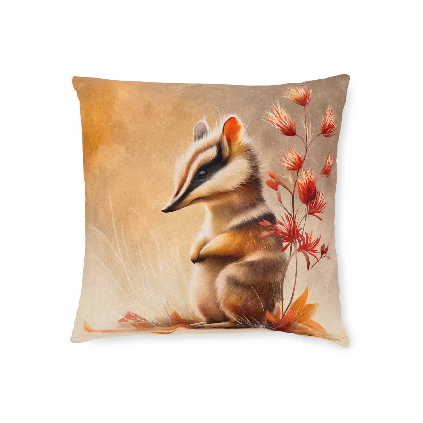 SP12 Square Pillow - Amber Stripes