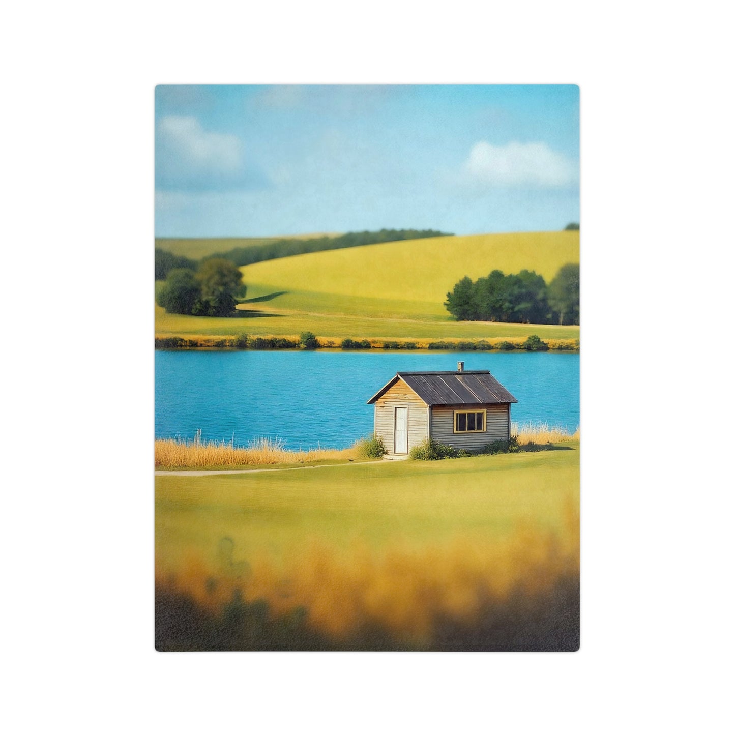 VB06 Velveteen Blanket - Lakeside Cabin