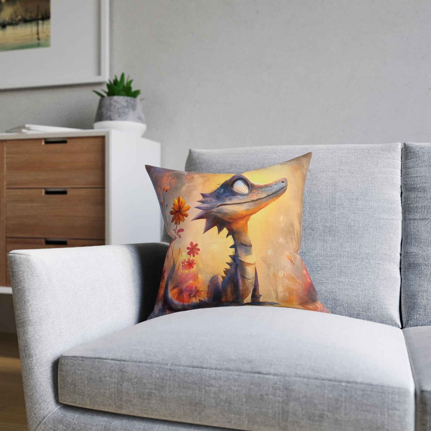 SP08 Square Pillow - Riverbank Gleam