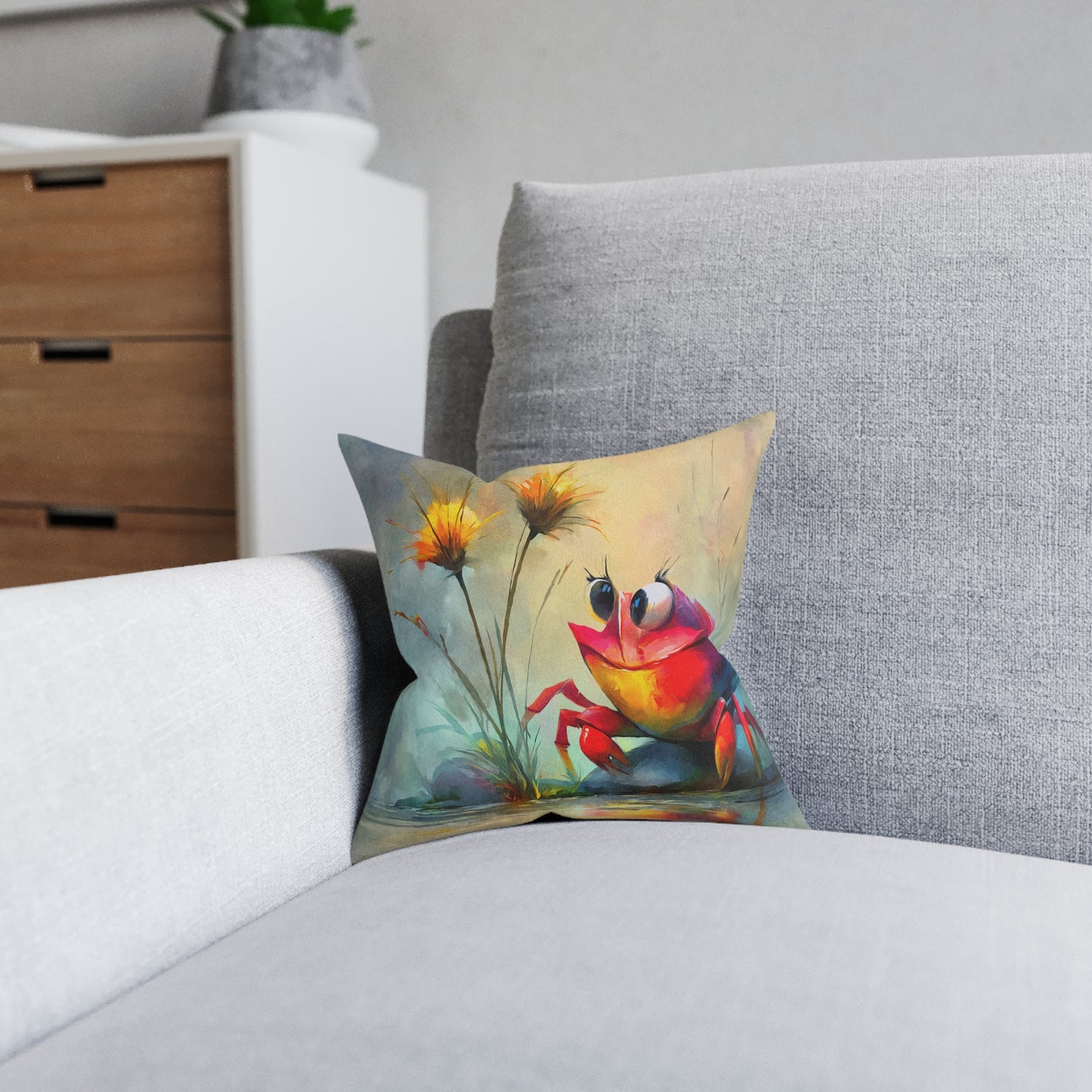 SP07 Square Pillow - Riverbank Gleam