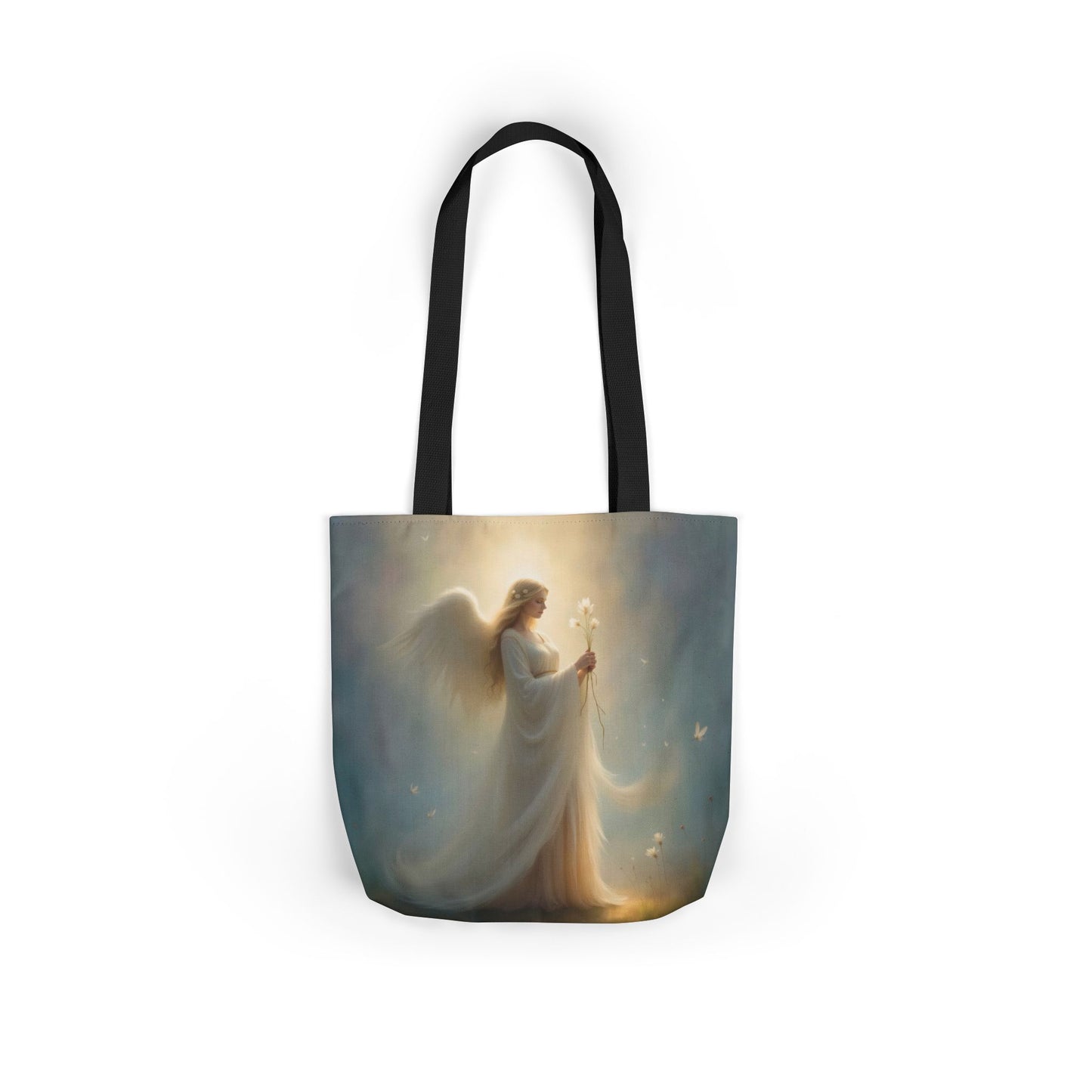 TB12 - Canvas Tote Bag - Angelic Bloom