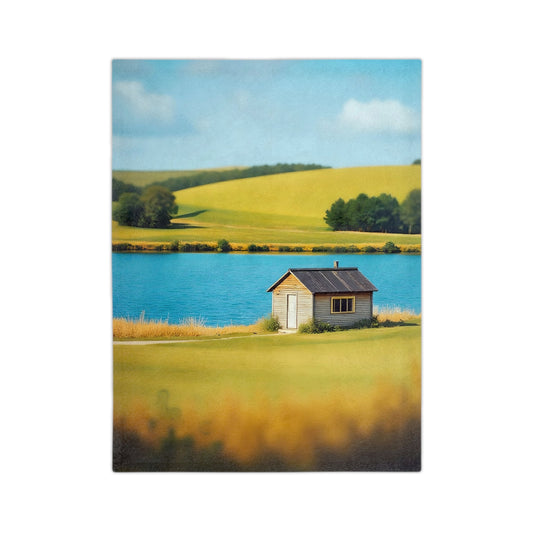 VB06 Velveteen Blanket - Lakeside Cabin