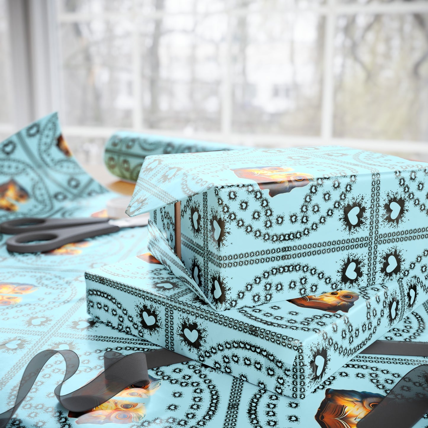 Owl-Inspired Elegance: Custom Wrapping Paper of Wisdom and Beauty (Owl02)