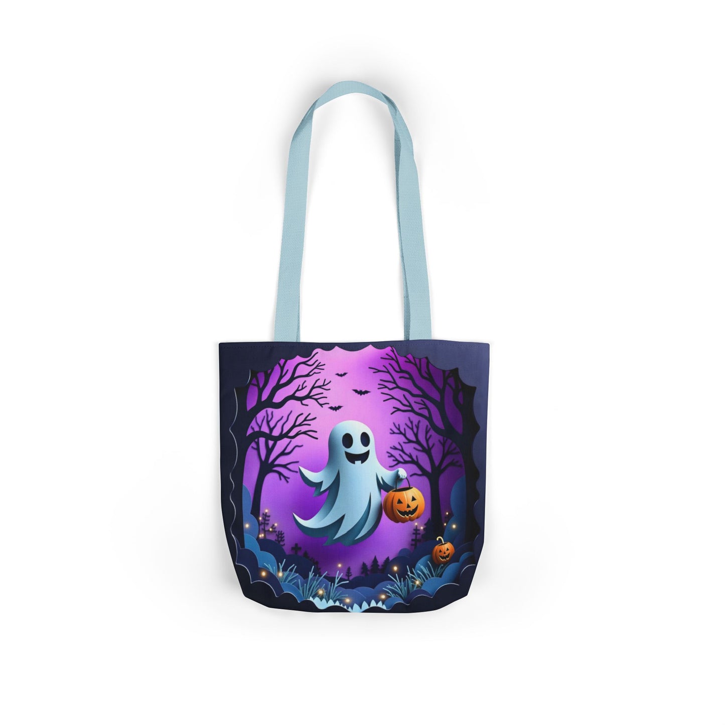 TB09 - Canvas Tote Bag - Pumpkin Ghost