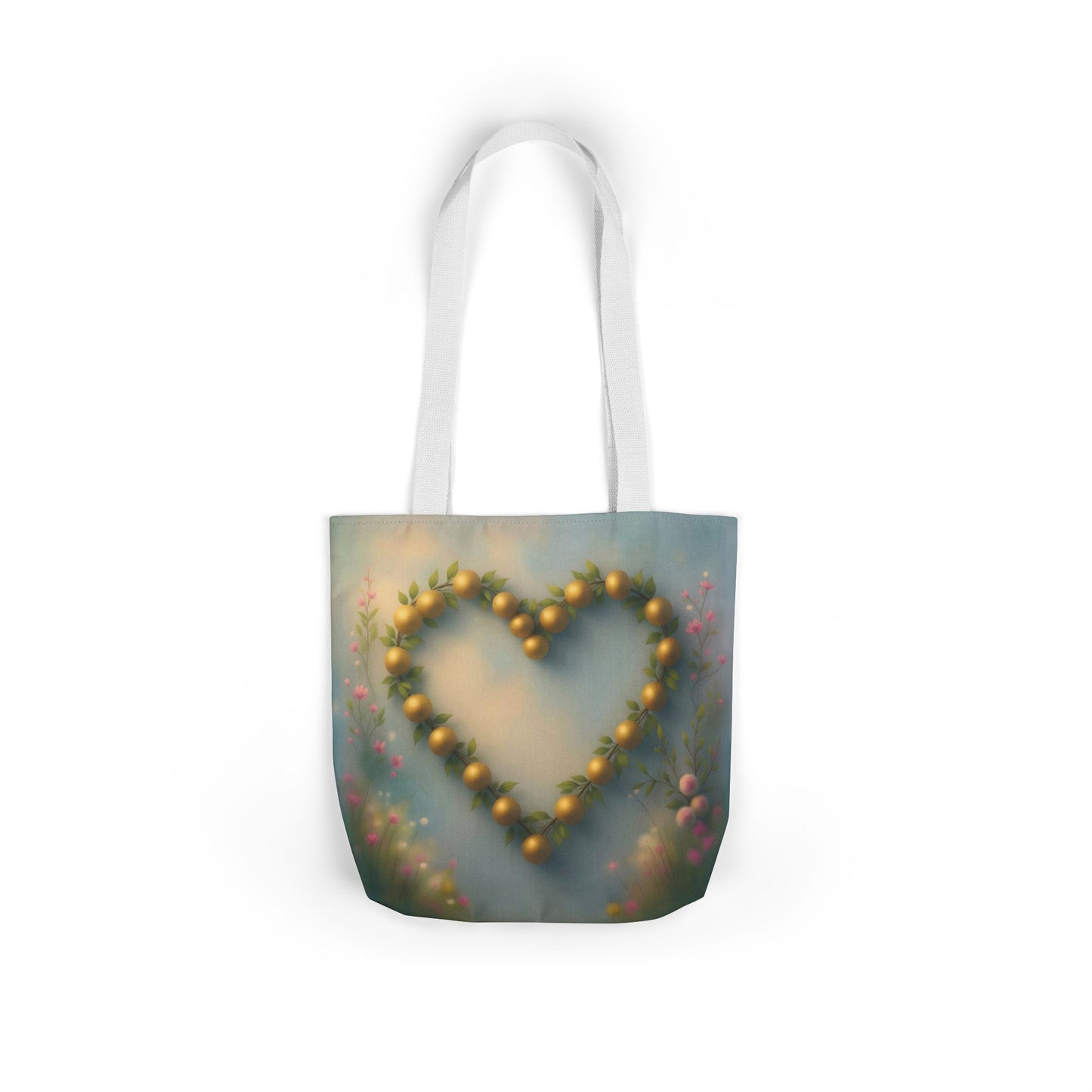 TB20 - Canvas Tote Bag - Golden Heart