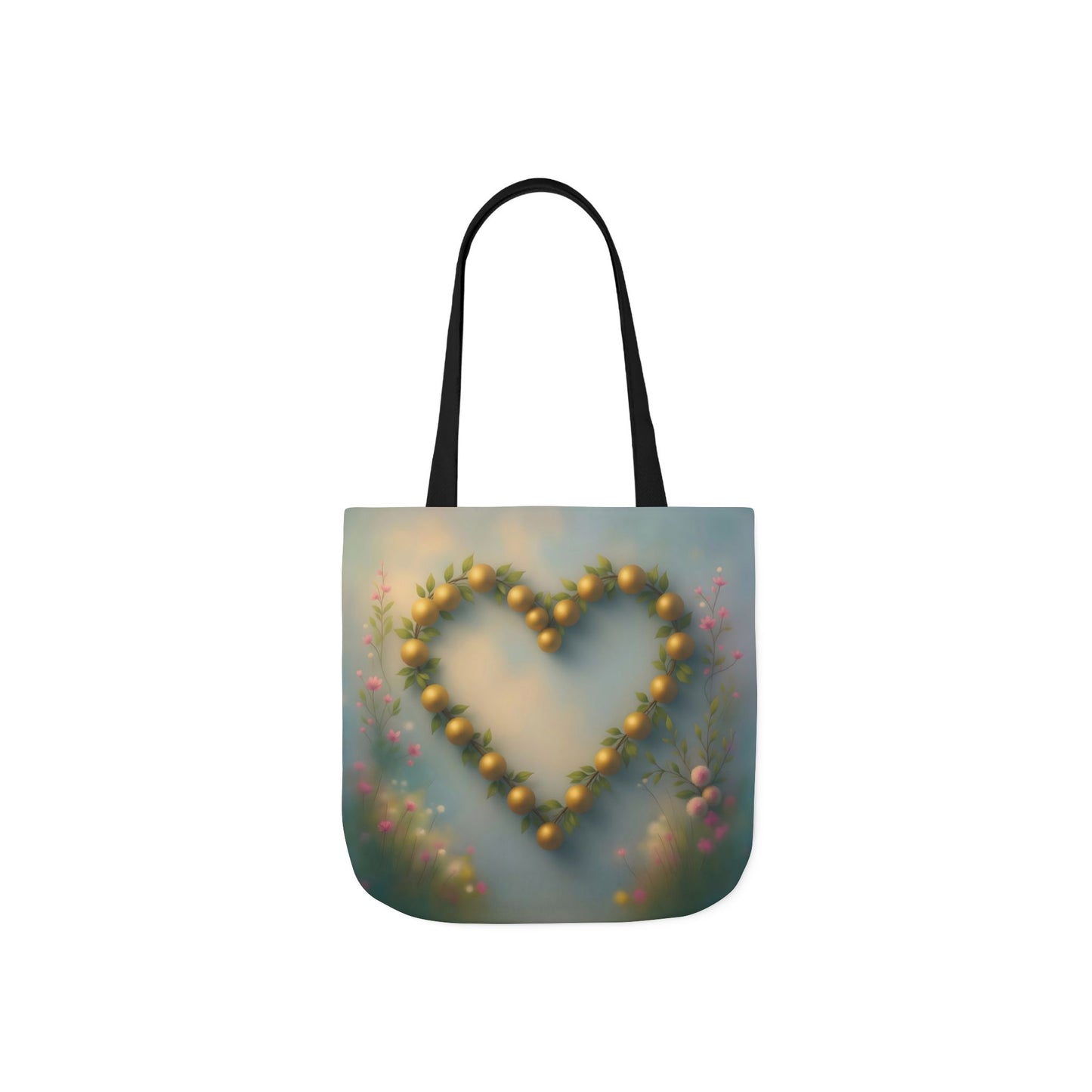TB20 - Canvas Tote Bag - Golden Heart