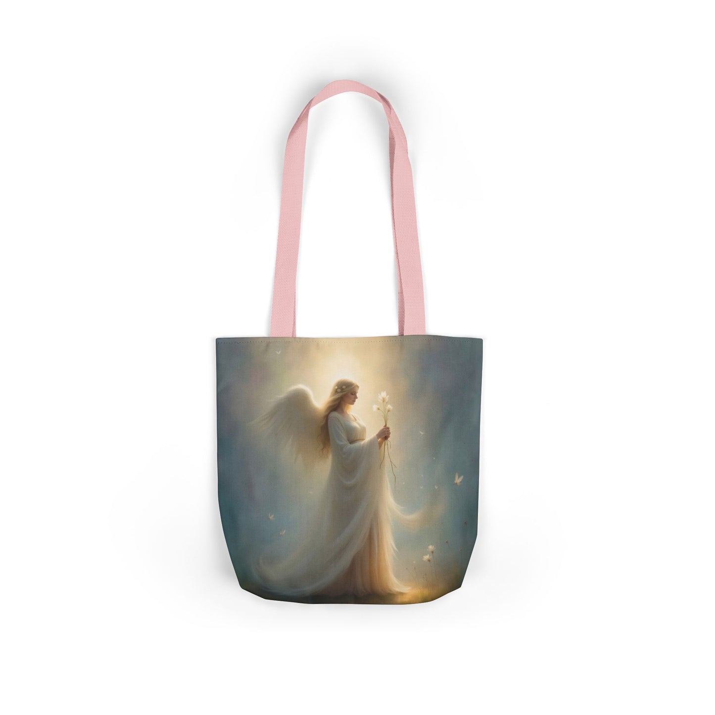 TB12 - Canvas Tote Bag - Angelic Bloom
