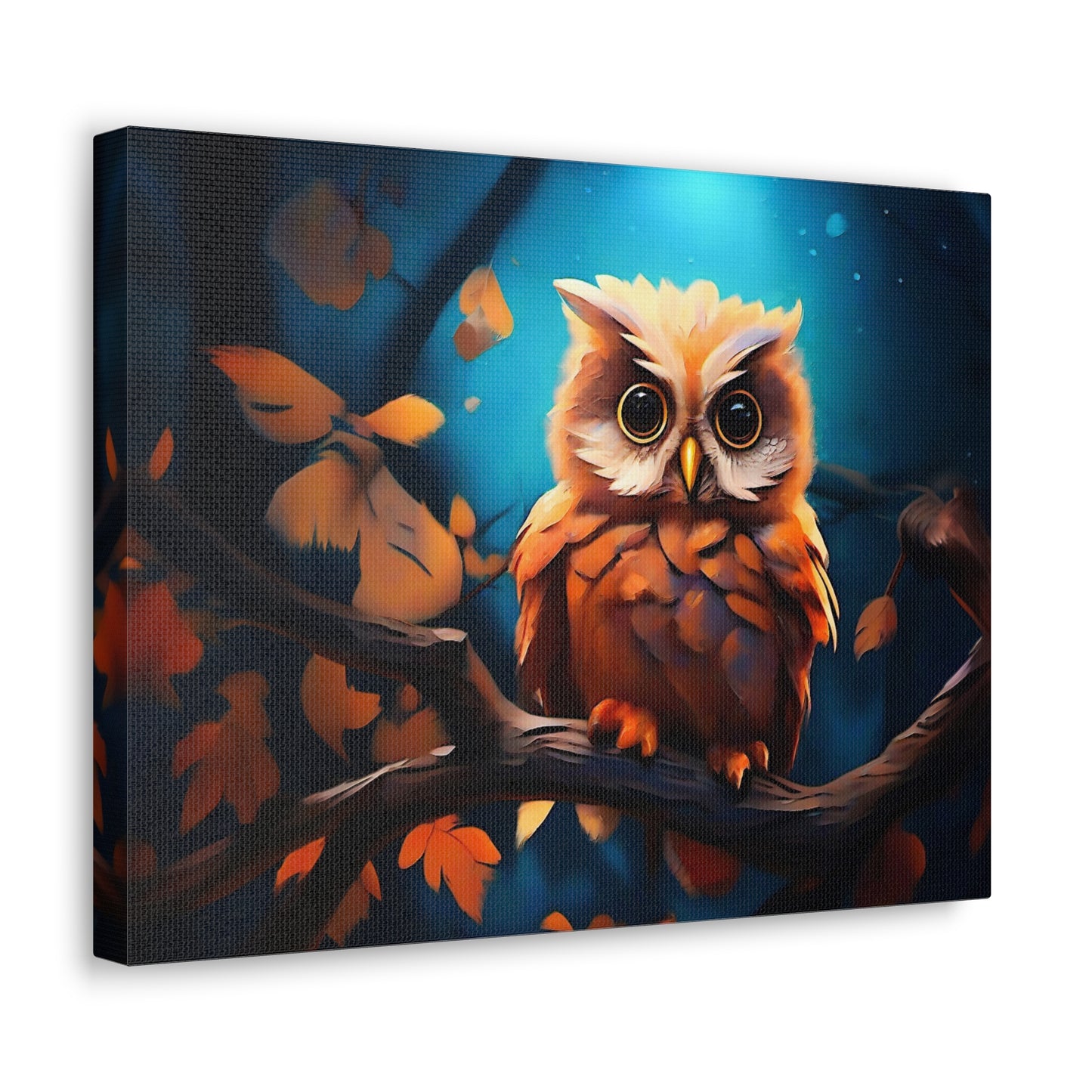 An illustration of a majestic owl perched on a moonlit tree branch captures the essence of its serene and captivating beauty. (Owl08)