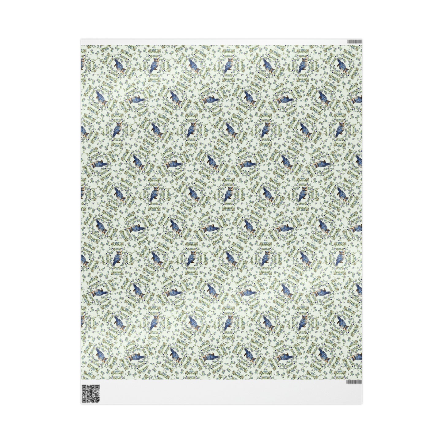 Wisdom & Beauty: Owl Motif Custom Wrapping Paper (Owl08)