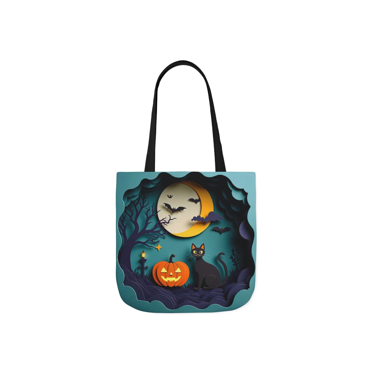 TB06 - Canvas Tote Bag - Midnight Cat