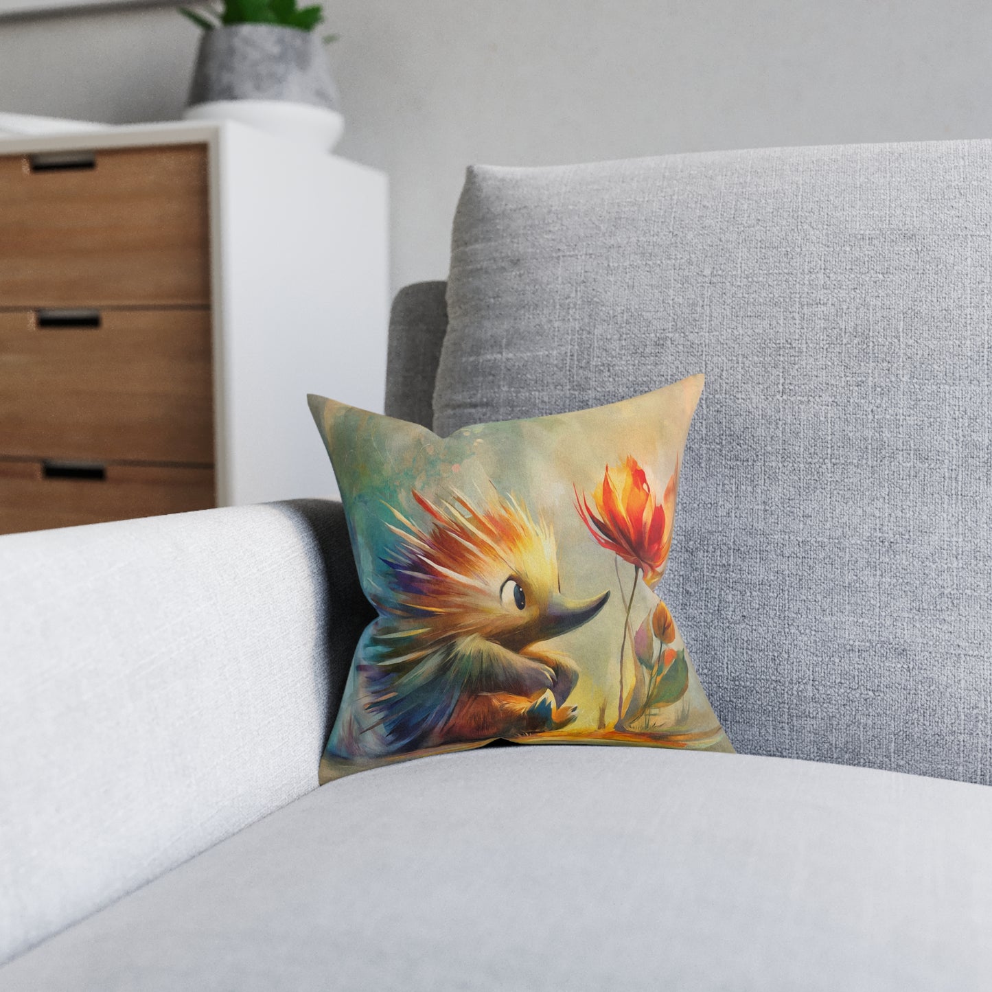 SP05 Square Pillow - Floral Quills