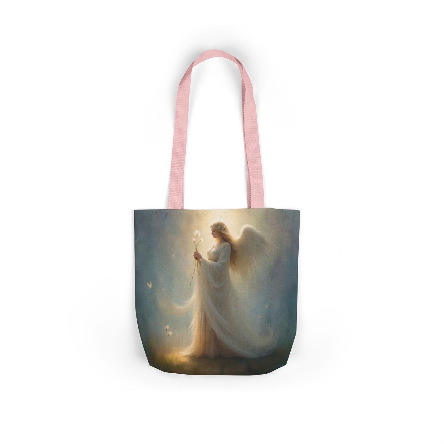 TB12 - Canvas Tote Bag - Angelic Bloom