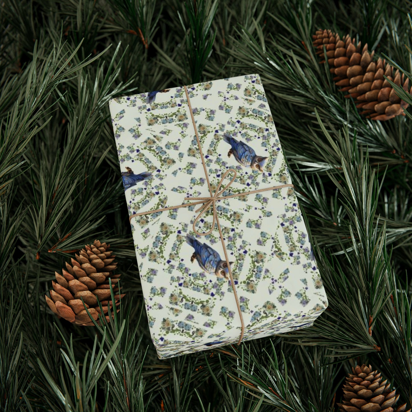 Wisdom & Beauty: Owl Motif Custom Wrapping Paper (Owl08)