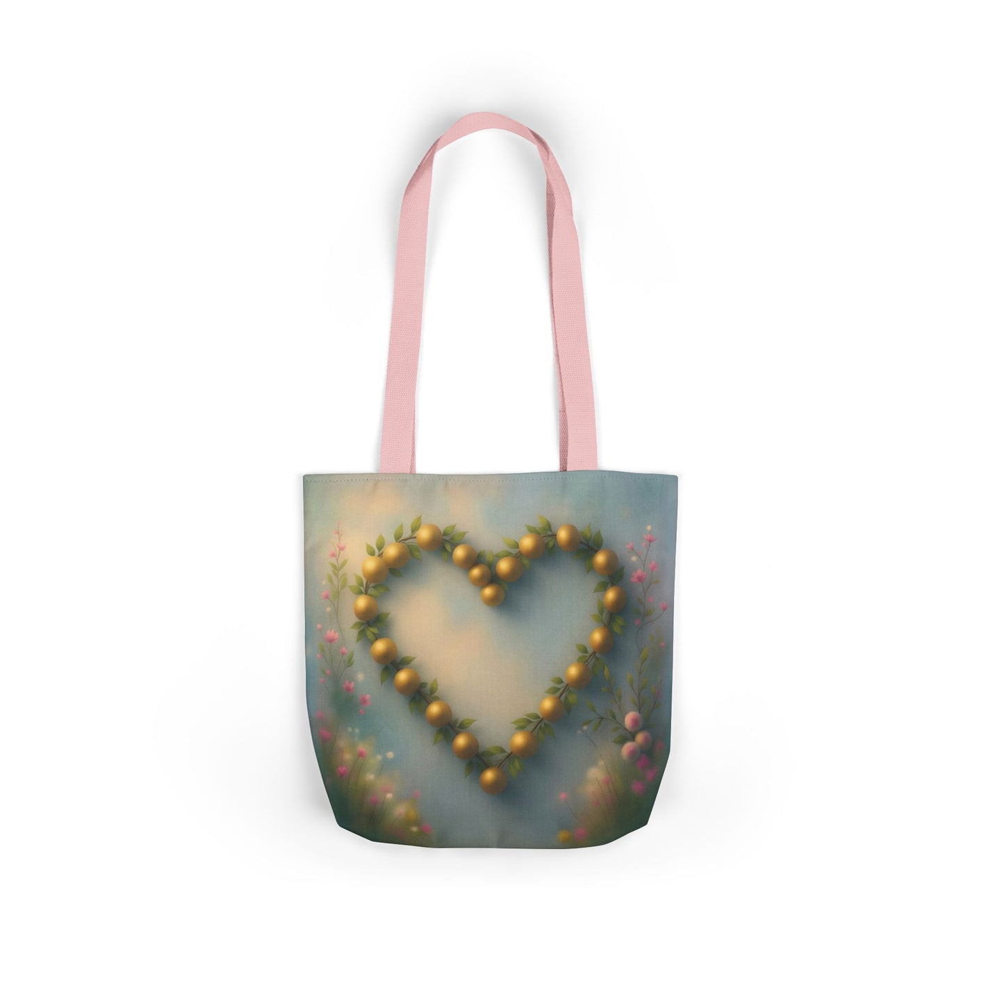 TB20 - Canvas Tote Bag - Golden Heart