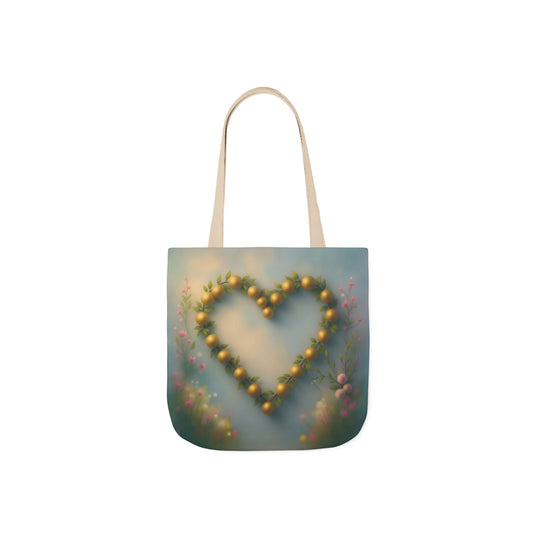 TB20 - Canvas Tote Bag - Golden Heart