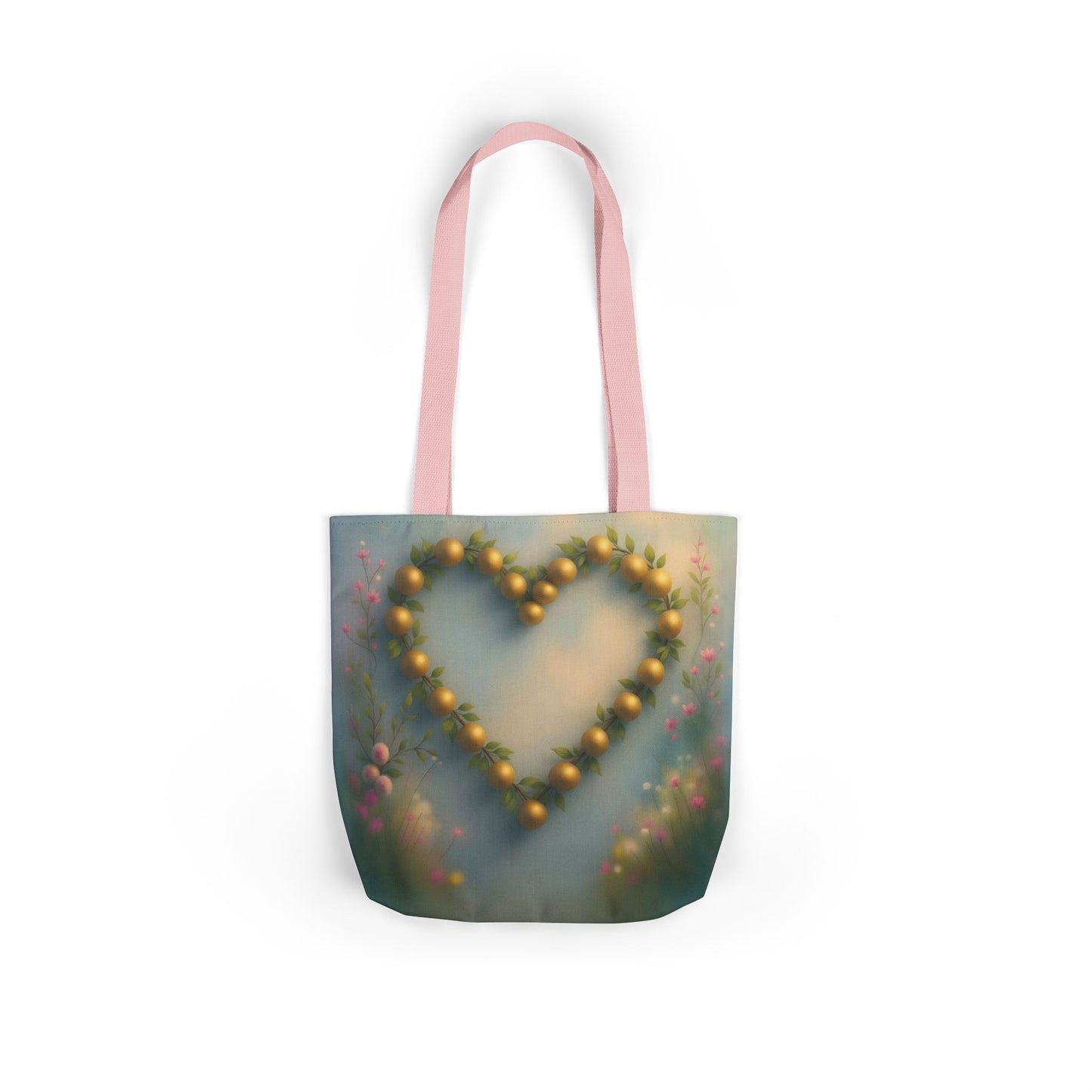 TB20 - Canvas Tote Bag - Golden Heart