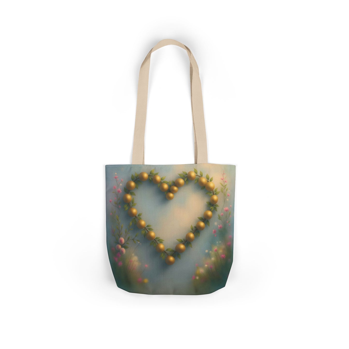 TB20 - Canvas Tote Bag - Golden Heart