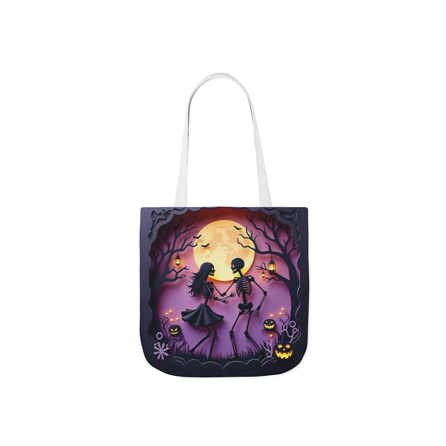 TB04 - Canvas Tote Bag - Skeleton Waltz