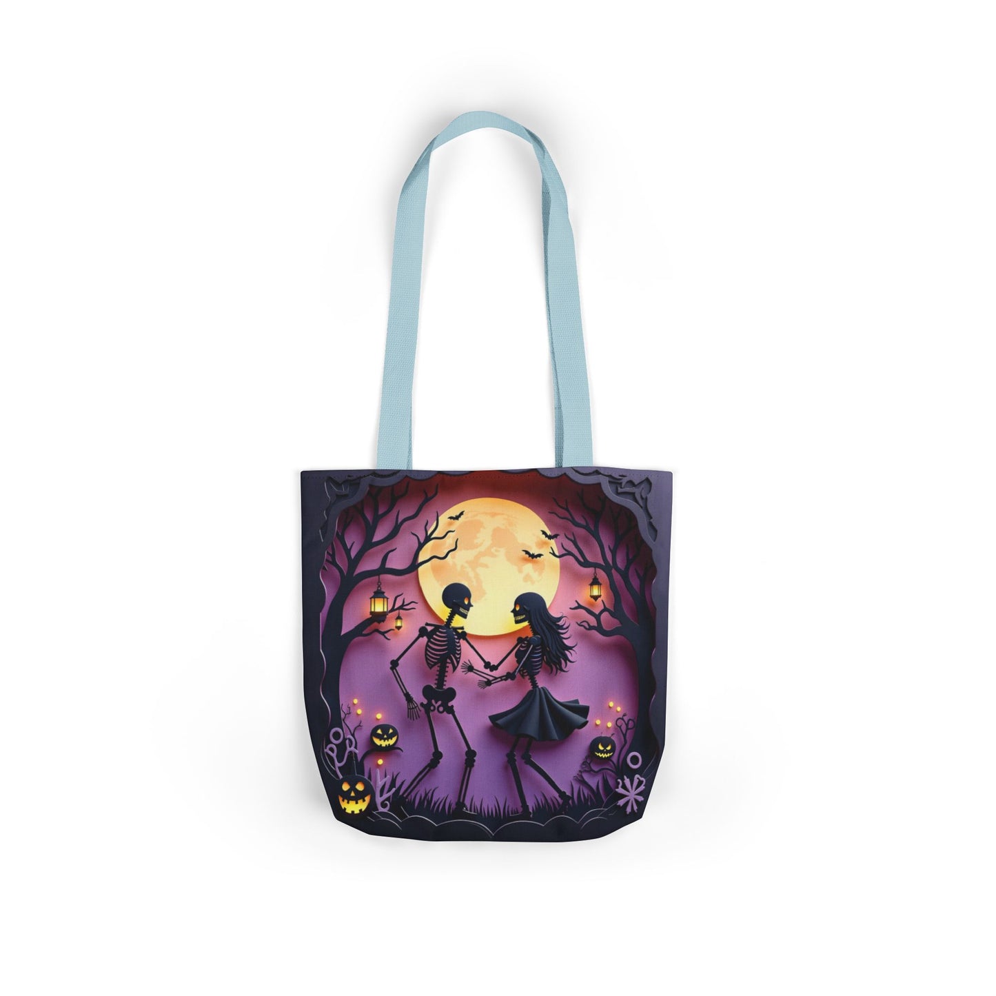 TB04 - Canvas Tote Bag - Skeleton Waltz