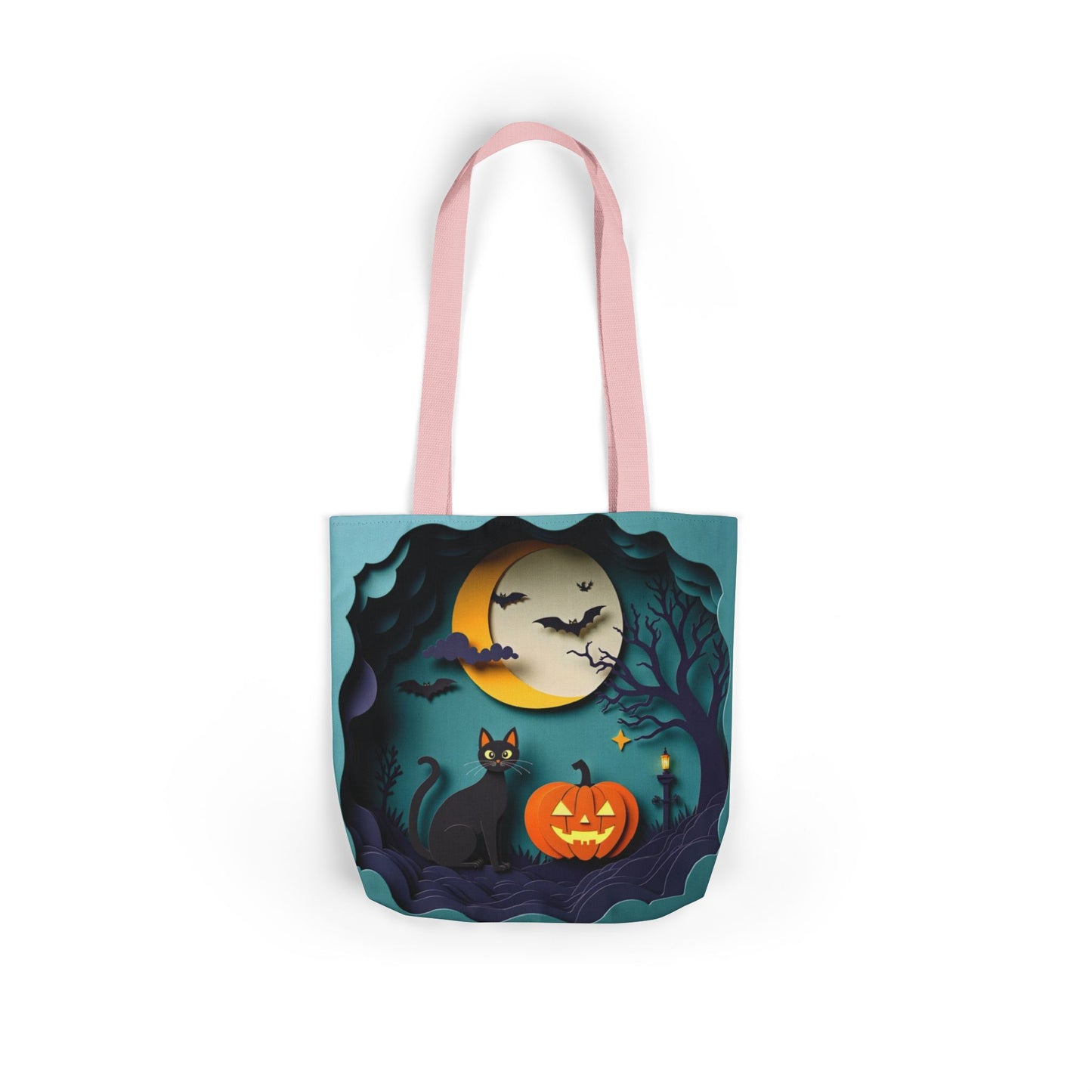 TB06 - Canvas Tote Bag - Midnight Cat