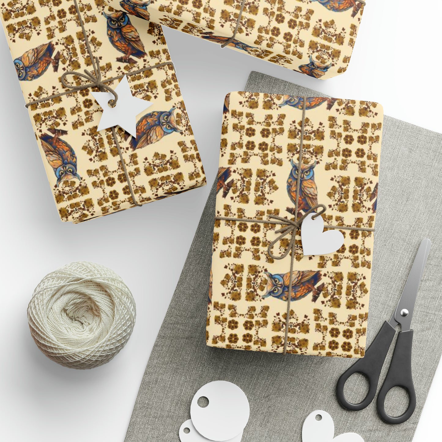 Owl-Inspired Gift Wrap: A Heartwarming Surprise! Wrapping Paper (Owl07)