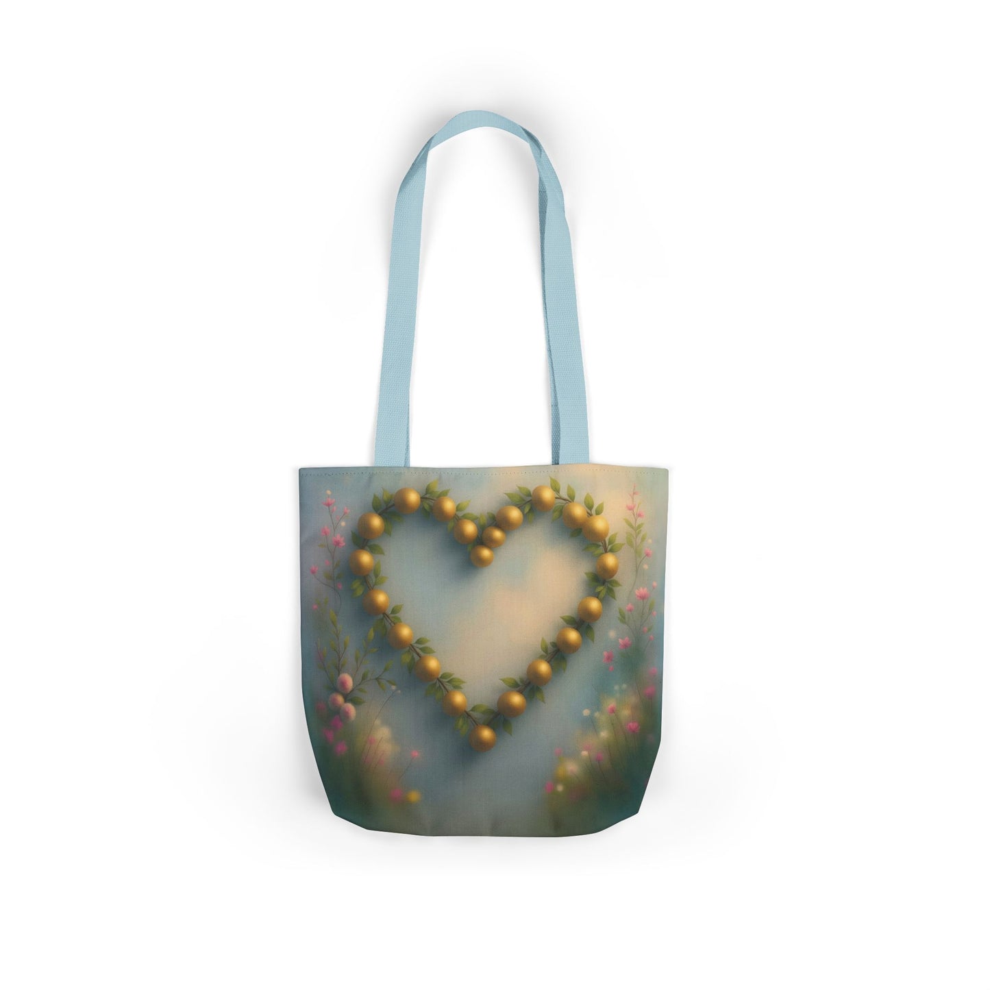 TB20 - Canvas Tote Bag - Golden Heart