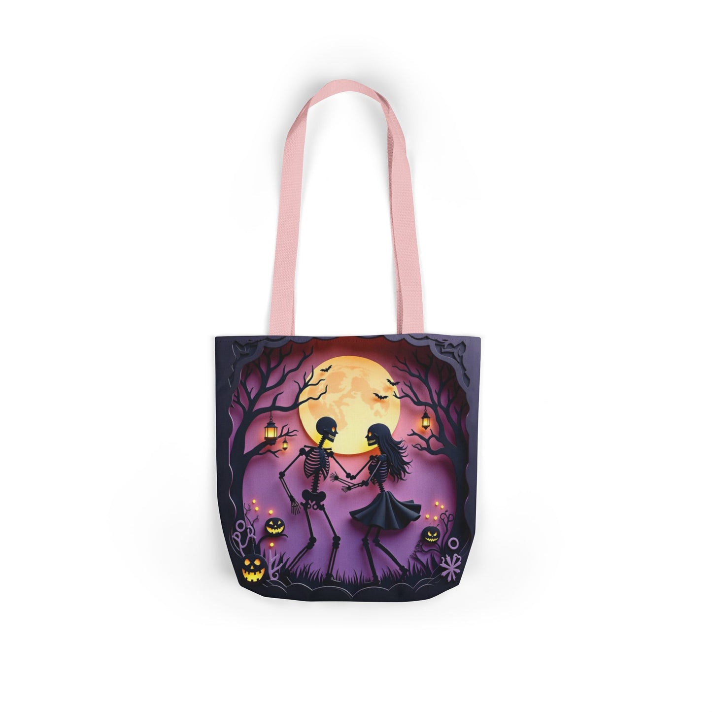 TB04 - Canvas Tote Bag - Skeleton Waltz