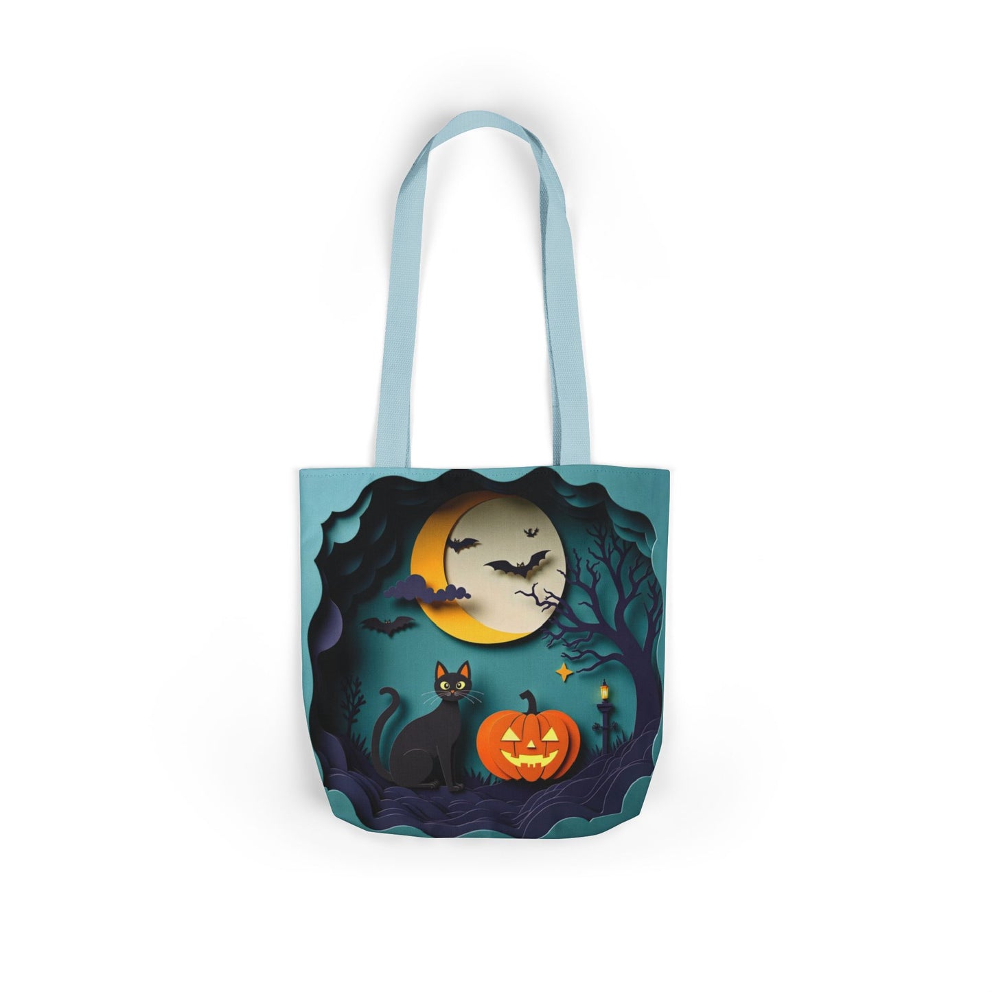 TB06 - Canvas Tote Bag - Midnight Cat