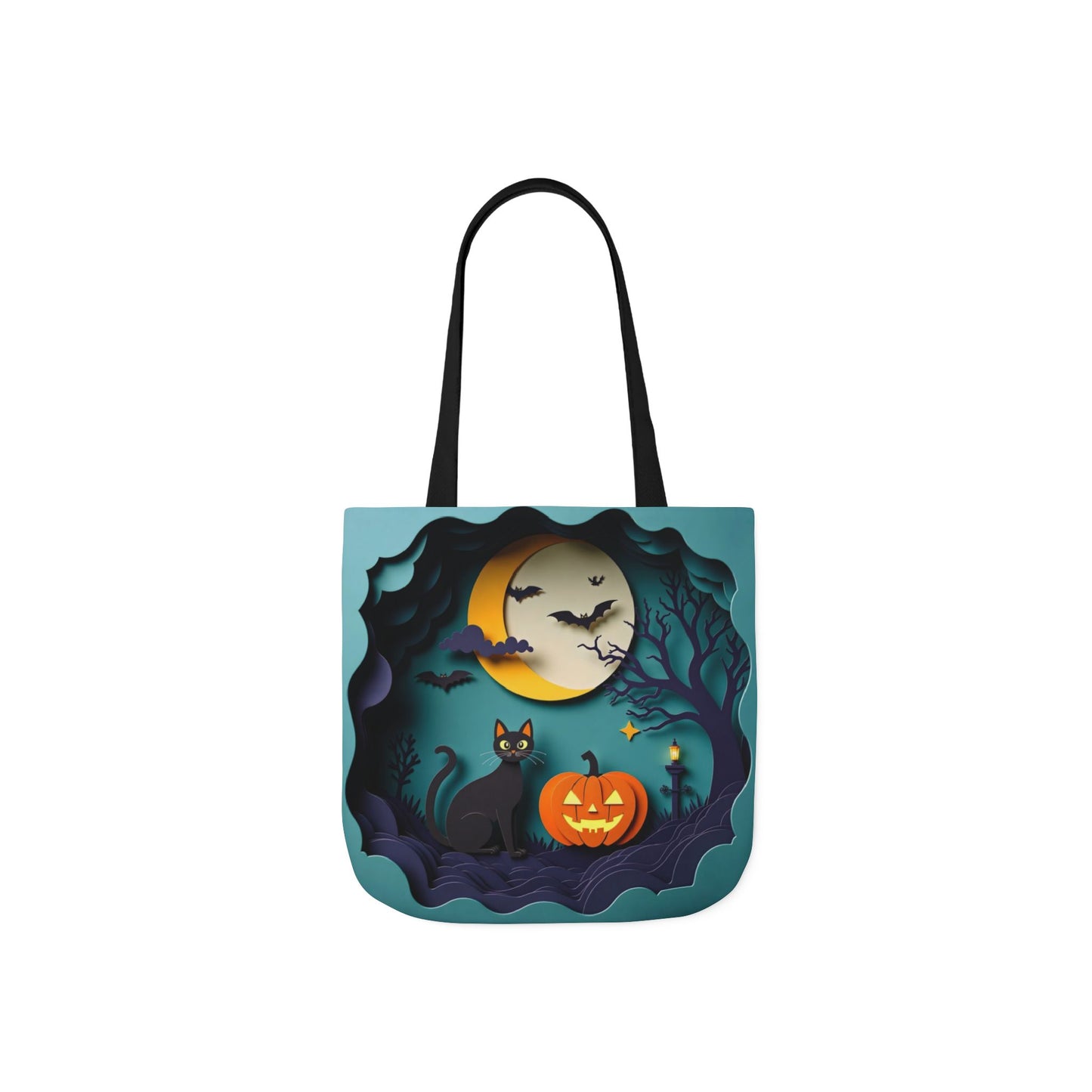 TB06 - Canvas Tote Bag - Midnight Cat