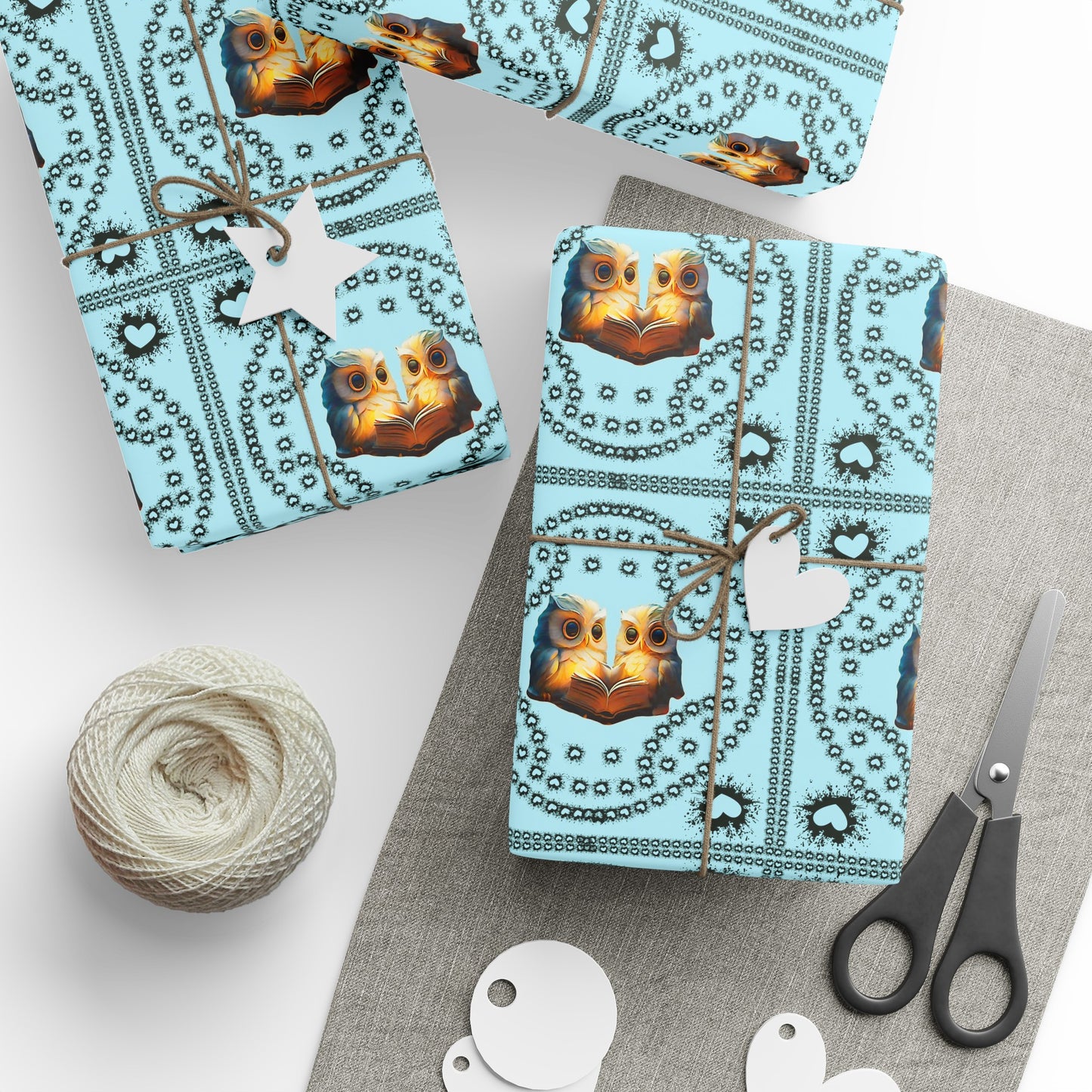 Owl-Inspired Elegance: Custom Wrapping Paper of Wisdom and Beauty (Owl02)