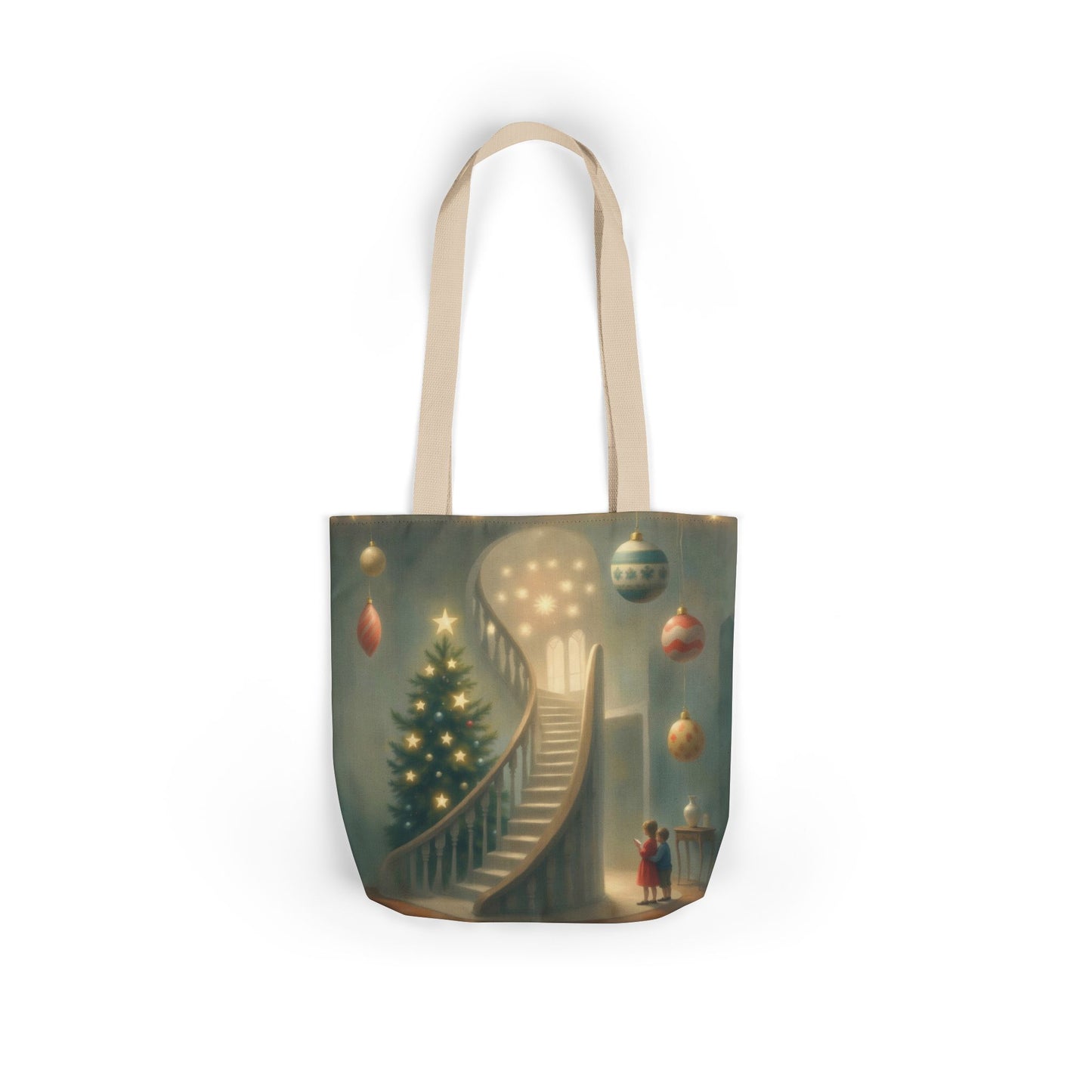 TB13 - Canvas Tote Bag - Starry Staircase