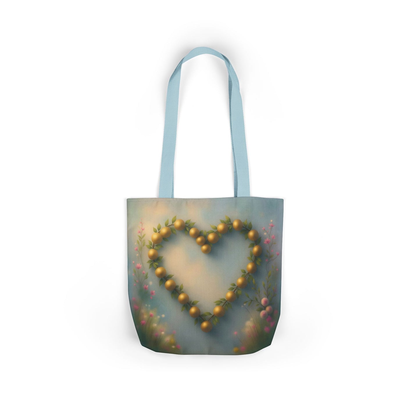 TB20 - Canvas Tote Bag - Golden Heart