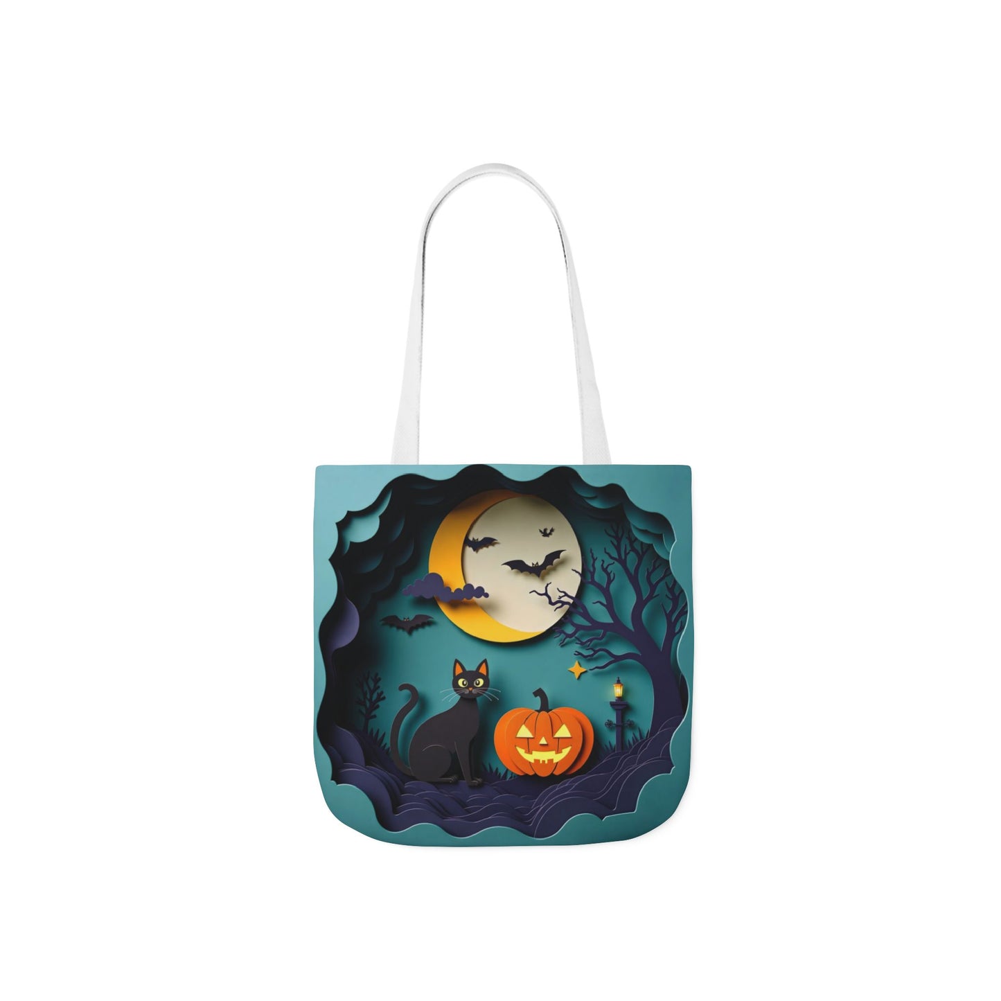 TB06 - Canvas Tote Bag - Midnight Cat
