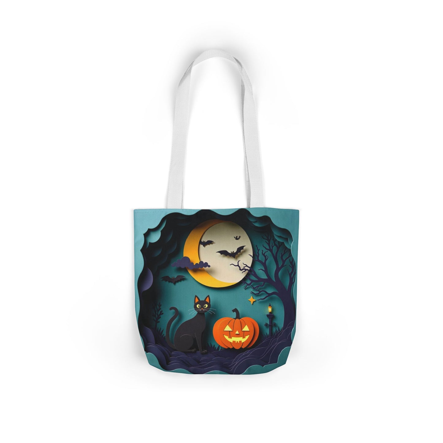 TB06 - Canvas Tote Bag - Midnight Cat