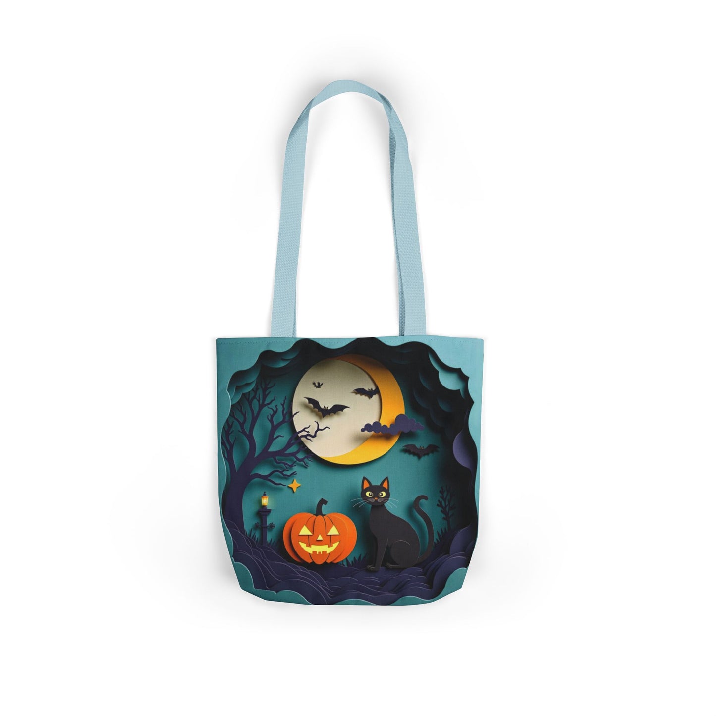 TB06 - Canvas Tote Bag - Midnight Cat
