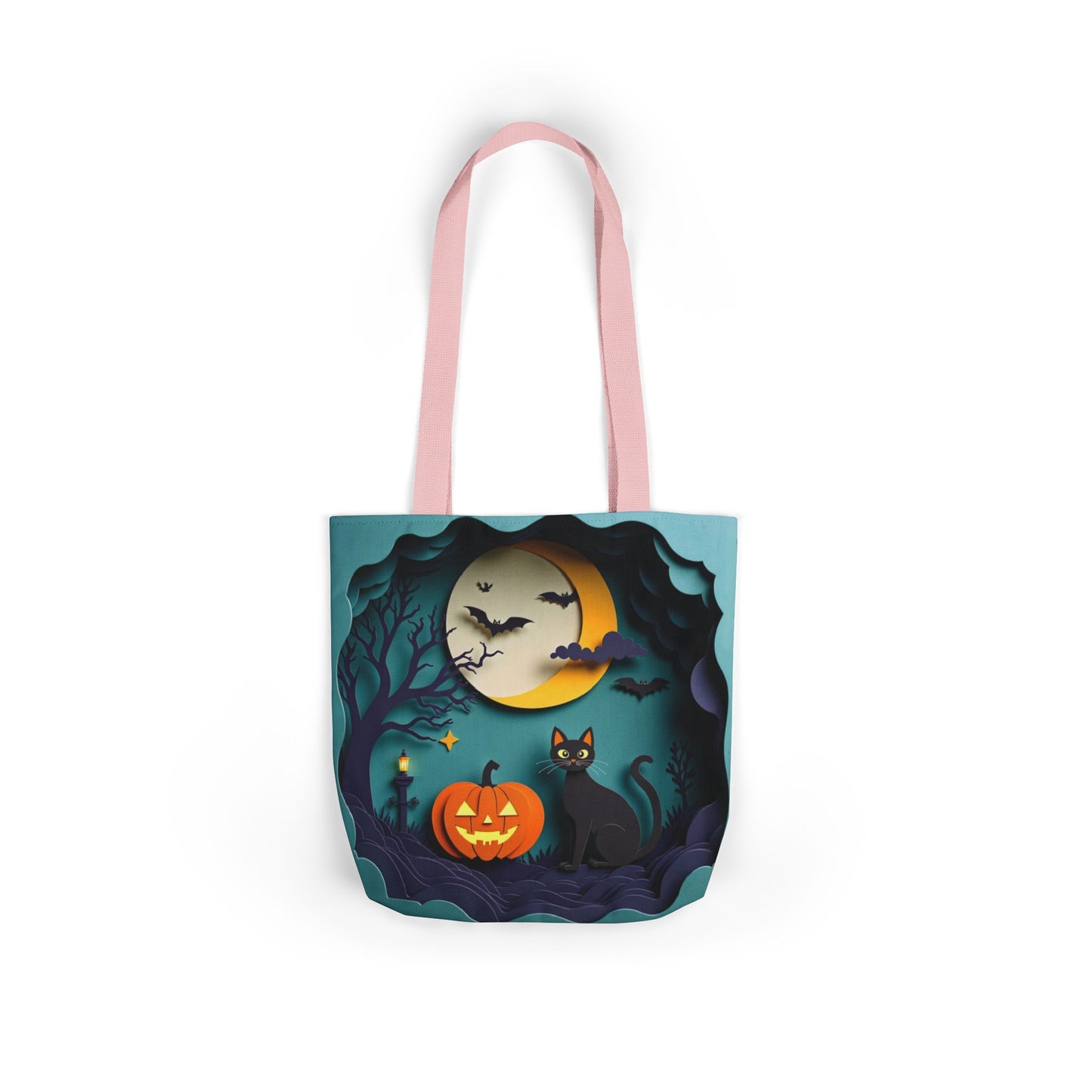 TB06 - Canvas Tote Bag - Midnight Cat