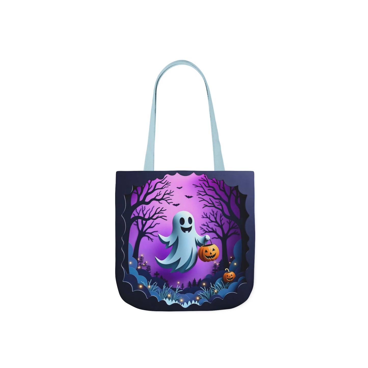 TB09 - Canvas Tote Bag - Pumpkin Ghost