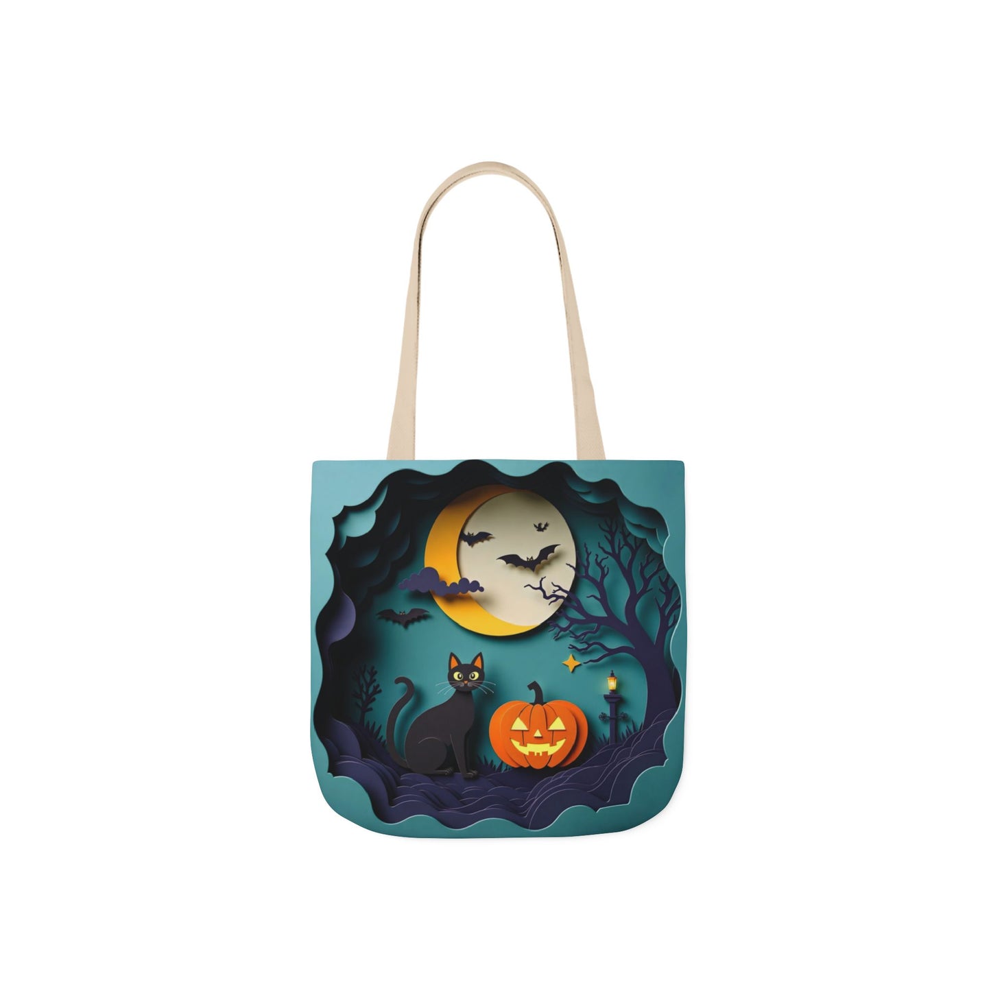 TB06 - Canvas Tote Bag - Midnight Cat